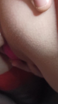 Cum dripping from housewife's wet pussy