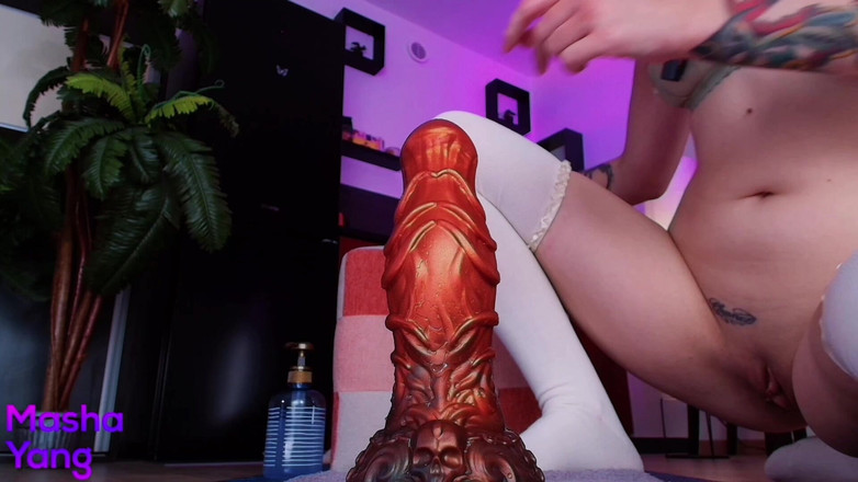 Mashayang: Büyük ejderha oyuncaklarıyla amcık esnetme taşakları derin