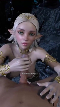 Sexy High Elf Has Sex in the Lake in POV