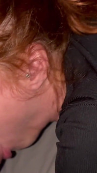 POV: Redhead Talks Bitch, Cums in the Blowjob and Drinks Milk in Her Mouth