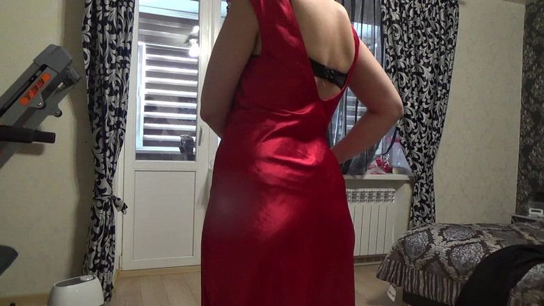 Sexy Milf: The sexiest my outfit N4 Modeling sexy red satin nightie...