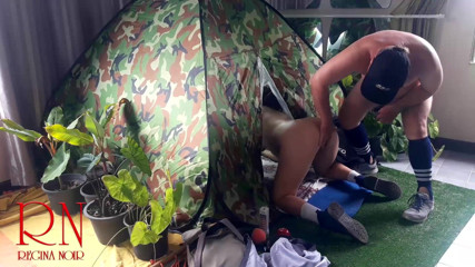Regina Noir: Sex in camp. A stranger fucks a nudist lady in...
