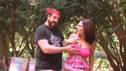 Homegrown Wives: Lola Lynn takes the gardeners hard dick