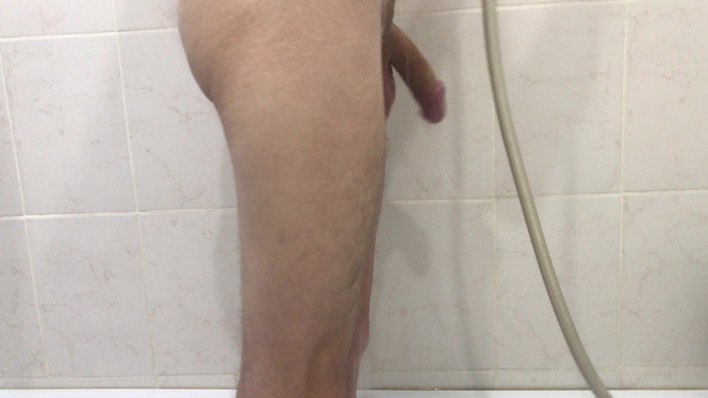 IlyaWilliam: Young hairy guy washes in the shower