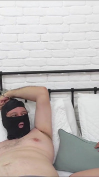Unfaithful Wife Handcuffs Her Cuckolded Husband and Humiliates Him, She Gets Fucked by a Cock Bigger Than His, Creampie Pussy