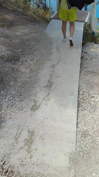 Wetting While Walking to the Beach Backstage