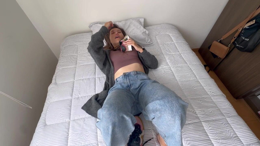 I stroke myself and suck him then get fucked and scream like the big slut I am (Scarlett and Chanel)