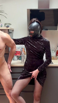 Double Penetration Training: Dildo in His Ass and Cock in My Pussy