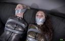 Gag Attack!: Aubrey en Julia - catsuit in tape bondage