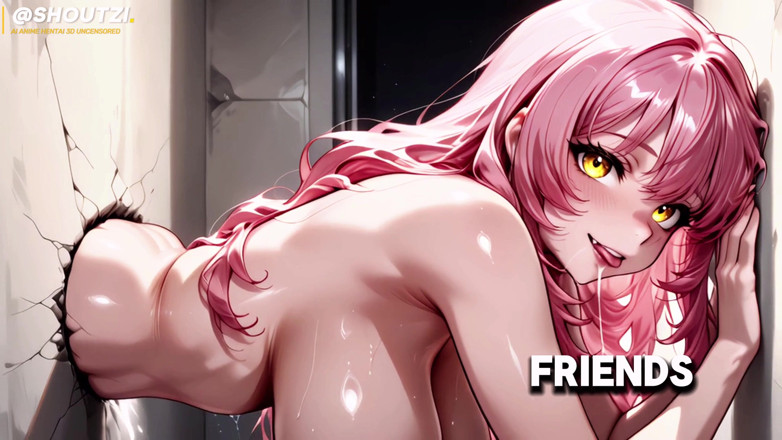 Shoutzi Anime Hentai3D Uncensored: She Can't Escape the Wall, Intense Pounding and Thick Cum...