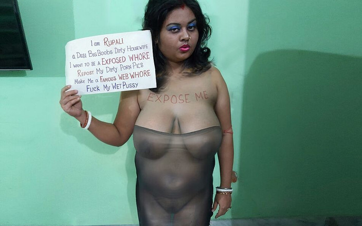 Rupali Boudi: Desi Bengali Wielkie cycki dziwka żona Rupali Boudi w brudnej sukience...