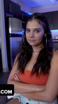 Horny Step Daughter Violet Starr Won't Stop Teasing Her Stepdad Until He Has a Boner