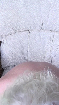 Auntjudys - Hairy Mature GILF Mrs. Claire Sucks Your Cock in the Garden (pov)