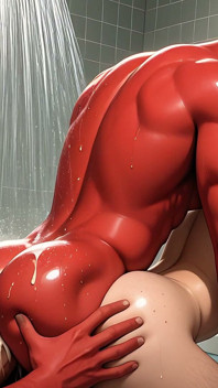 Highland Fae Boy Bred Deep by Demonic Incubus in Shower Fantasy