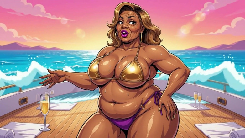 Huge Boobs: Wanita hitam seksi di Bikinis