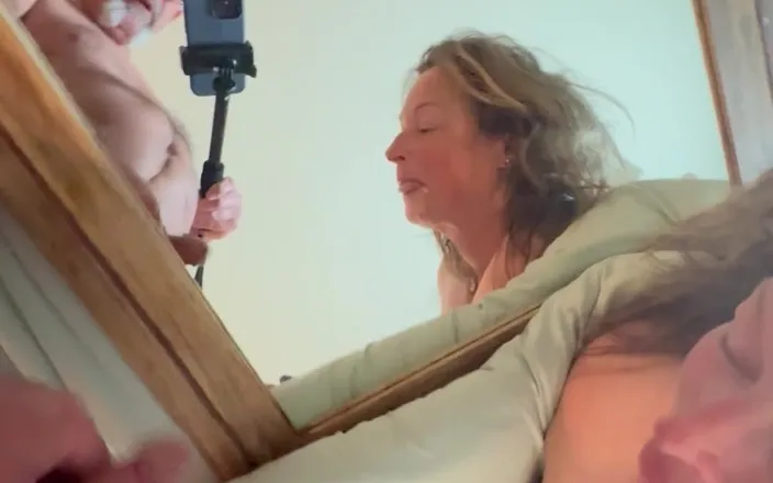 Bonewizzard69: Hot Mom Watches Daddy Shoot His Load on a Mirror,...