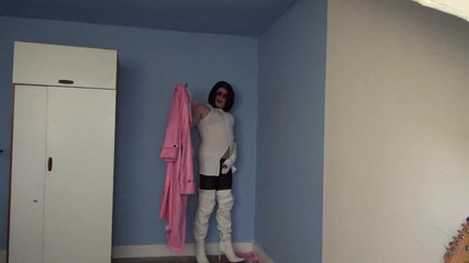 Leather Kirsten: 핑크와 화이트 가죽