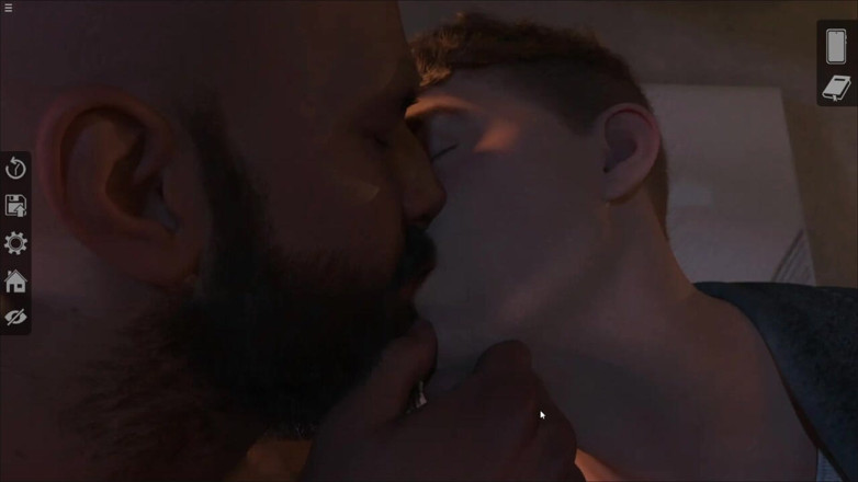 Future man: Genç eşcinsel sam hunk darius'a büyük yarakla gırtlağına kadar sakso çekiyor