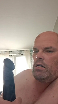 For Further Stretching, the Thick Dildo Still Has to Go Into the Slut Asshole