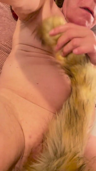 With the Foxtail Plug in the Ass