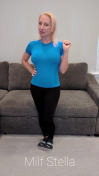 Blue Compression Shirt with Black Yoga Pants