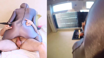 Nylon Xtreme: Grey zentai lycra jebanie i obciąganie