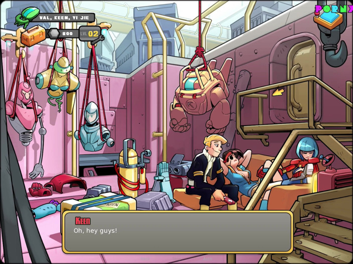 Porny Games: Space Rescue 0.7.5 - Dois paus para apenas uma gata