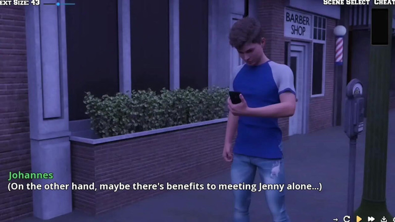 Johannes Gaming: College Kings #17 standing outside apartment but naked
