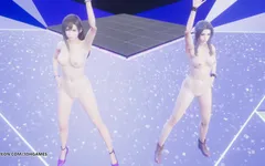 [MMD] TAEYEON - INVU Aerith Tifa Lockhart hot naked dance final fantasy uncensored hentai