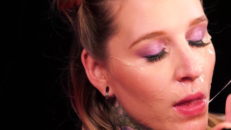 Gang Bang Germany: Tattooed Slut Gets Fucked Properly and Makes a Masturbation Show