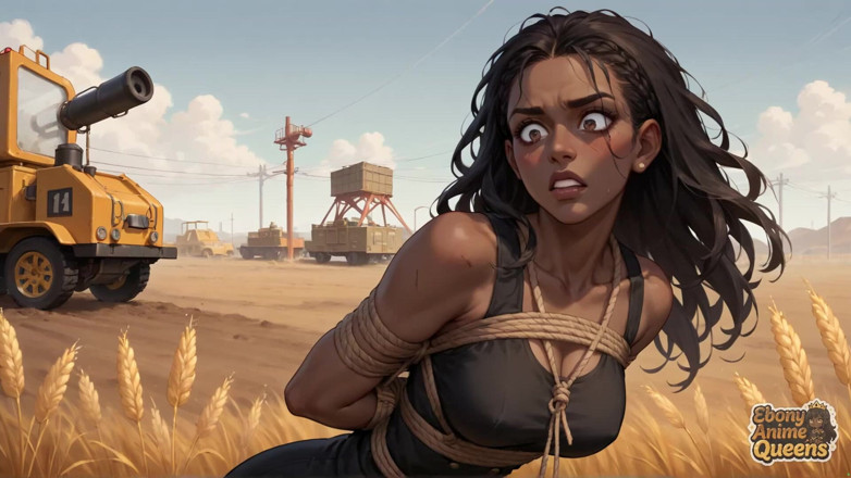 Ebony Anime Queens: Godaan di ladang gandum si cewek kulit hitam sirene - cewek...