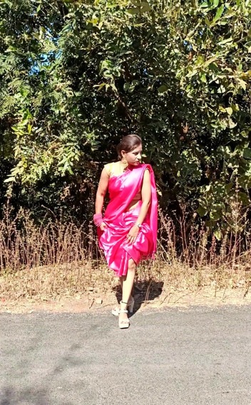 On Road Showing Saree Strips ft. Marathi Queen F: Flashing, Indian ...