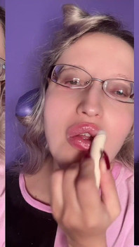 Findom Goaldigger의 립 강박관념 클립을 위한 플러그 Pout Bimbo 변환 펌프
