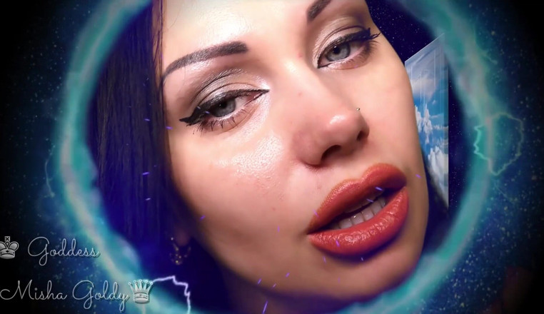 Goddess Misha Goldy: You need eye contact with me when you stroking and...