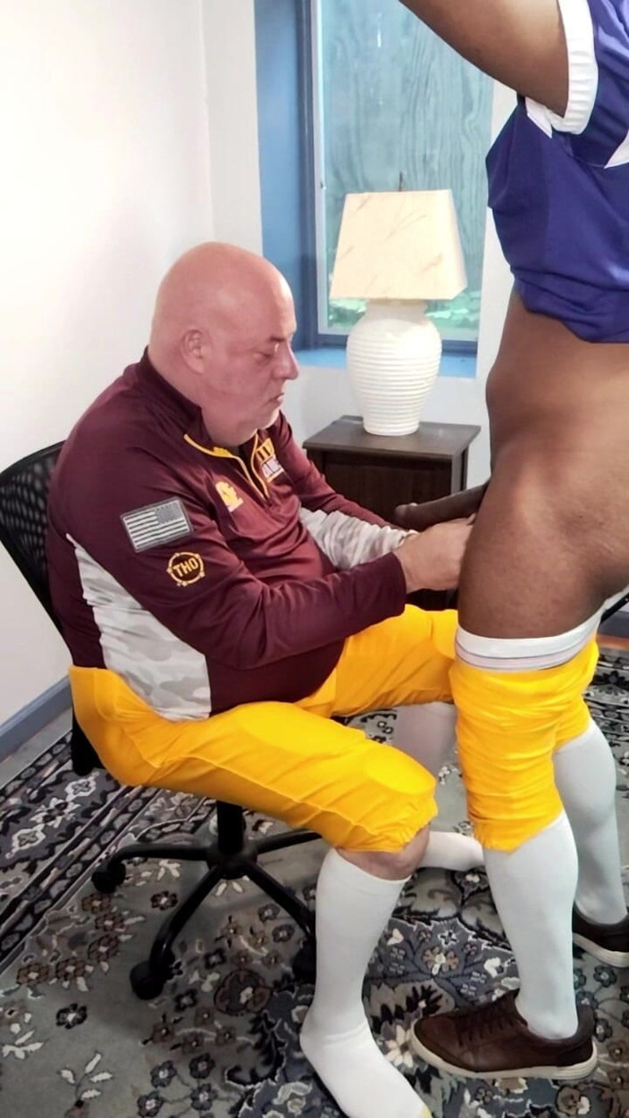 beardaddychub: Coach Inspects Players Penis Before the Big Game.