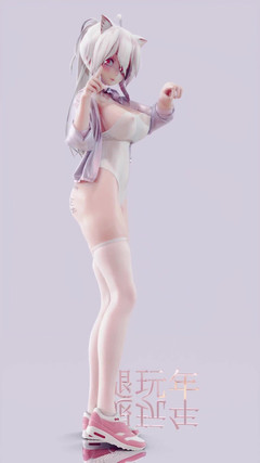 MikuMotion: 시스타 - 쉐이크 쉐이크 화이트 스타킹; 수영복; 스트립쇼; 폭유 밀프 긴 다리