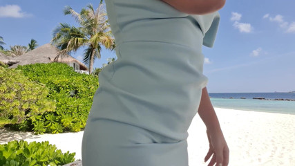 TheloveStory: Hot blondy without panties in hot dress Show pussy