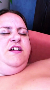 Extremely fat and nasty MILF gets pussy masturbated with huge toys and gets fucked