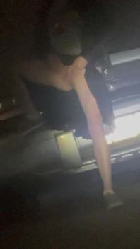 First Time Standing up Pissing on Side of Highway