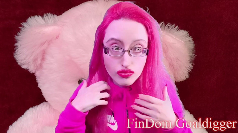 FinDom Goaldigger: Fickbare rosa plüsch-spielzeug-transformation