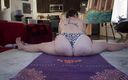 Aurora Willows large labia: El yoga es bikini con estampado de leopardo