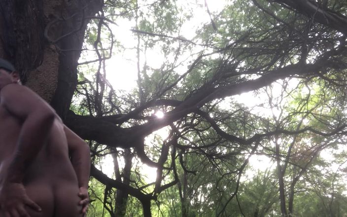 Couple2black: Video 236 Wanking My Cock in The Forest