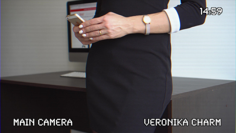 Veronika Charm: Hot Secretary Without Panties Jerk off Boss Big Cock, Just...