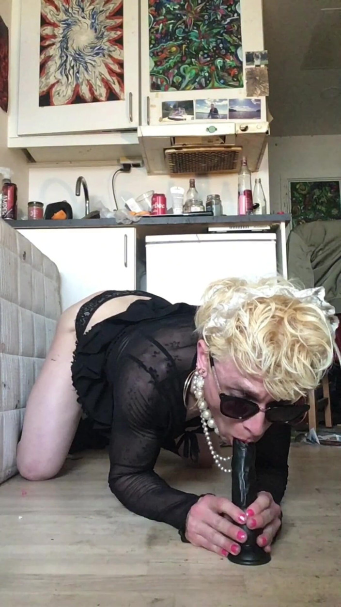 Sissy Cindy Slut: Maricas Femboy mini saia amor bbc dildo
