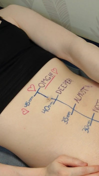 Body Writing, Belly Bulge with a Thrusting Dildo and Cumshot