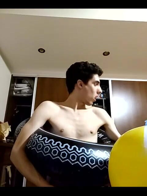 Floatie Boy: Watch Me Blowing up Inflatables and Playing with Them Until...
