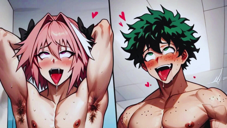 Real narrated fantasy Hentai: Hot Femboy Gets Ass Fucked in the College Bathroom! Hot...
