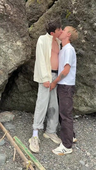 Fucked a Twink in the Mouth by the Sea and Cummed in His Mouth