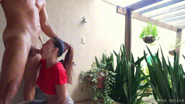 April BigAss: गंदी बेब, गंदी गांड से मुँह तक और आगे को बढ़ाव गुदा में वीर्य! गोल्डन शावर!