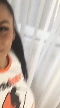 Huge Tits Babe Helen Star Selfie Making and Bouncing Boobs